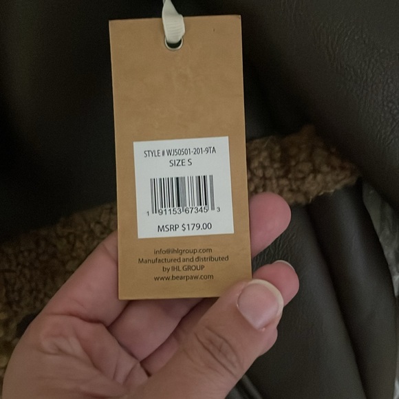 NWOT Bearpaw Sherpa Mixed Media‎ Jacket Coat - Picture 5 of 7